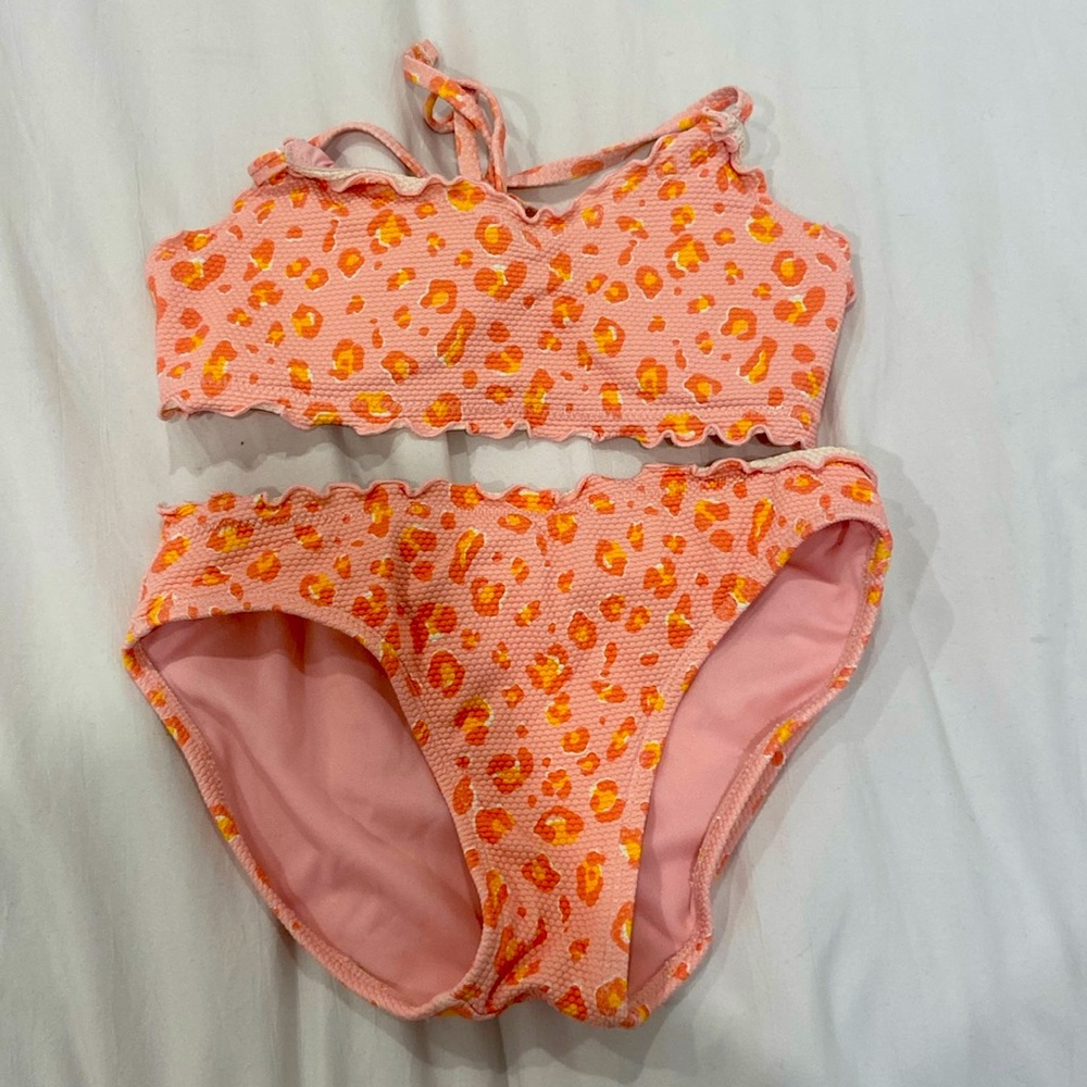 Target girls, cheetah prints, swimsuit, pink size large